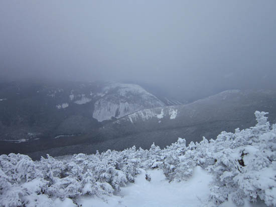 Looking into Franconia Notch from near the summit Little Haystack Mountain - Click to enlarge
