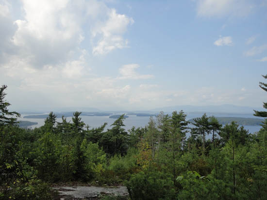 Looking north at Lake Winnipesaukee and the Ossipees from the viewpoint on the Lakeview Trail - Click to enlarge