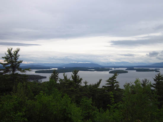 Looking at Lake Winnipesaukee from the lower Lakeview Trail vista - Click to enlarge