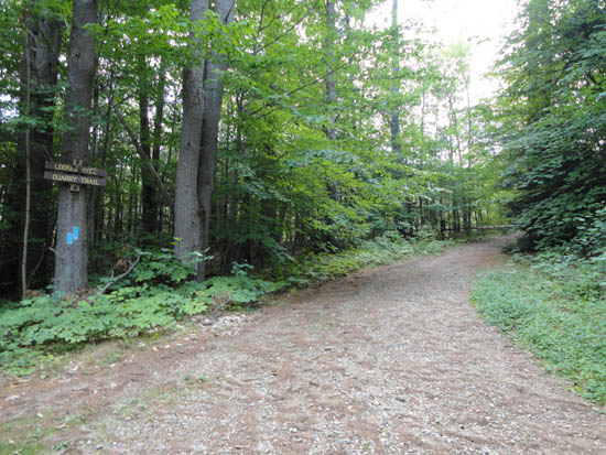 The Quarry Trail trailhead near the Locke's Hill parking area