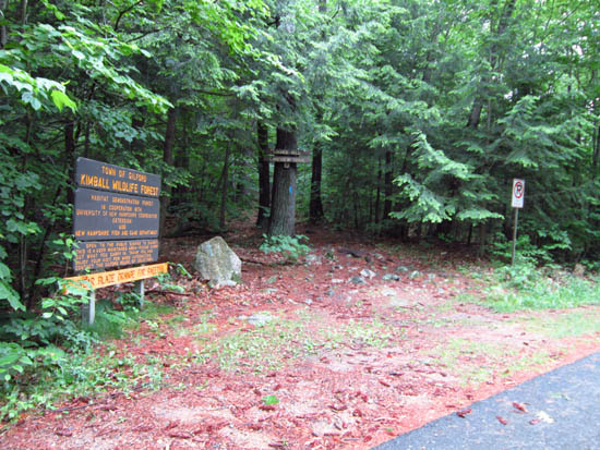 The Lakeview Trail trailhead near the Locke's Hill parking area