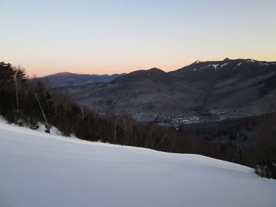 Looking down the ski trails