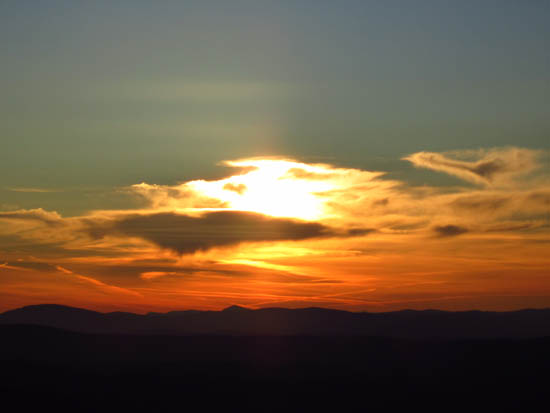 Pre-sunset colors as seen from the Magalloway Mountain fire tower - Click to enlarge