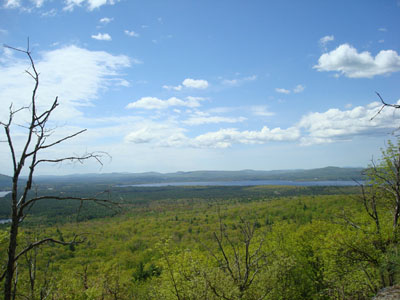 Looking at the southern portion of Ossipee Lake from the summit of Mary's Mountain - Click to enlarge