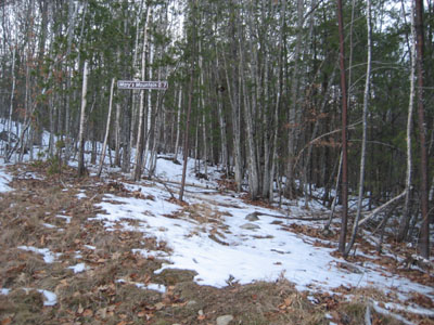 The Mary's Mountain Trail trailhead