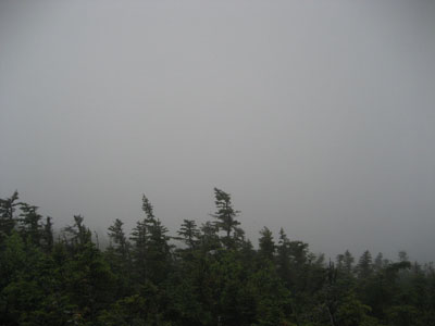Looking at clouds from near the summit of Middle Carter - Click to enlarge