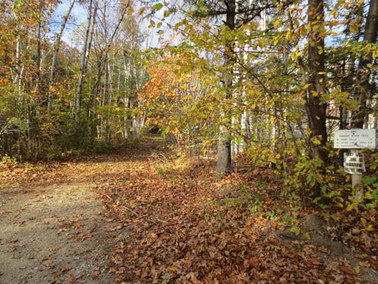 The Peabody Brook Trail trailhead