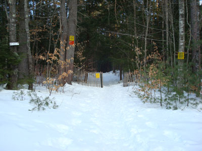 Middle Mountain Trail trailhead under the power lines