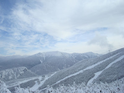 Looking east at Mt. Lafayette from the Mittersill summit - Click to enlarge