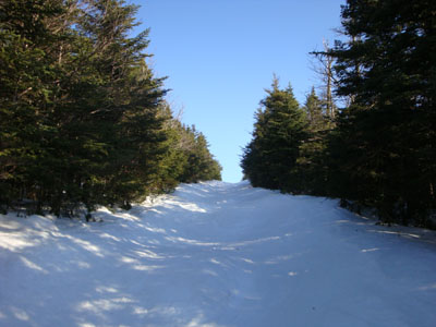Looking up the Taft Trail on the way up Mittersill Peak