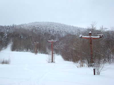 Looking up the old Mittersill ski area