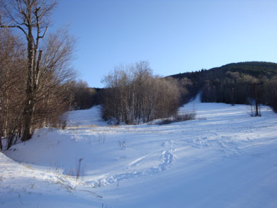 Looking up the old Mittersill ski area