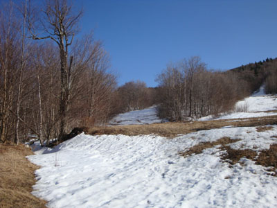 Looking up the old Mittersill ski area