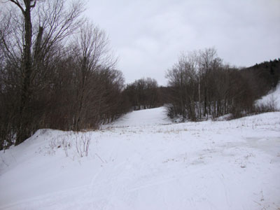 Looking up the old Mittersill ski area