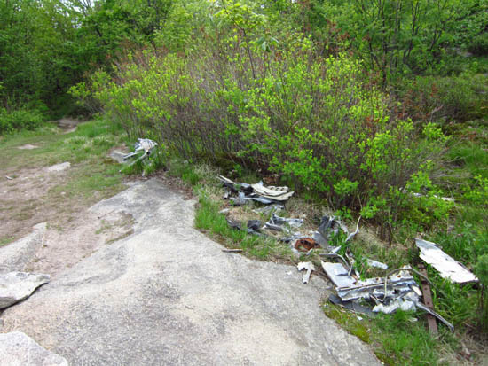 Remains of Northeast Airlines Flight 946 on Moose Mountain's South Peak