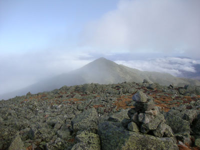 Looking down the Air Line Trail as clouds move in