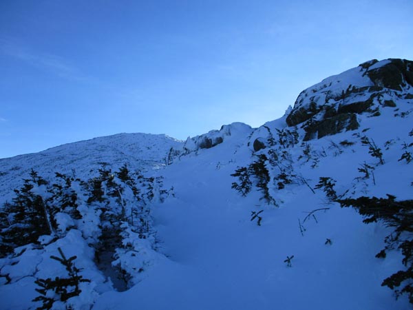 Looking up Air Line on the way to Mt. Adams