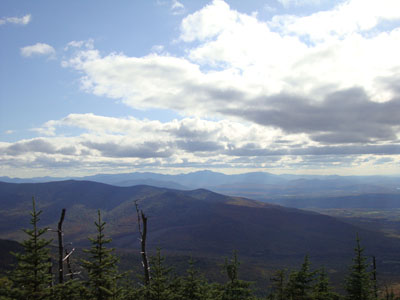 Looking at the Franconia Ridge from near the summit of Mt. Cabot - Click to enlarge