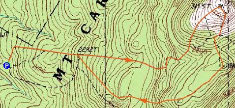 Topographic map of Mt. Cardigan