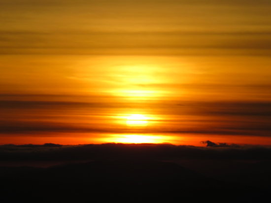 The sunset from Mt. Cardigan - Click to enlarge