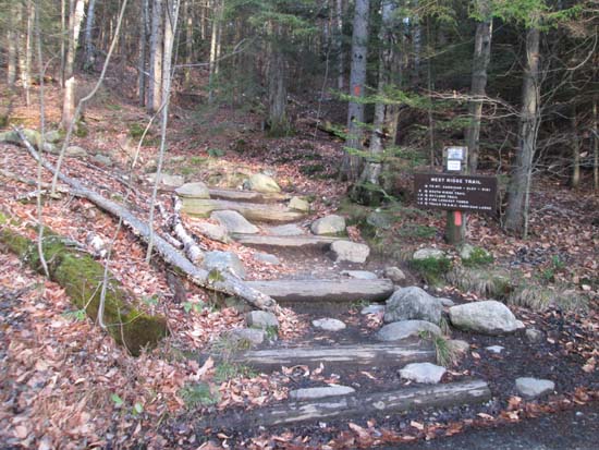 The West Ridge Trail trailhead
