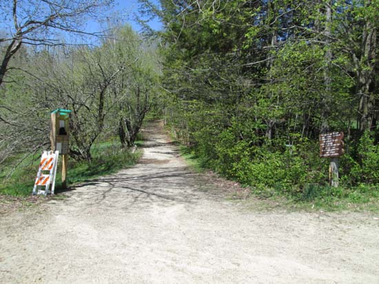 The Manning Trail trailhead near the AMC facility