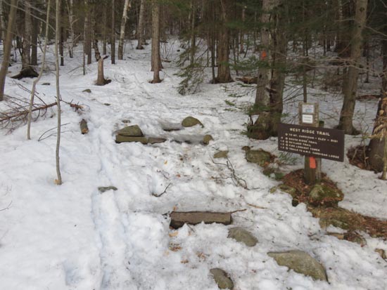The West Ridge Trail trailhead