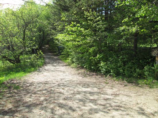 The Manning Trail trailhead near the AMC facility