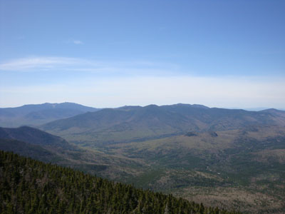 Looking at the Franconias and Bonds from the Mt. Carrigain summit lookout tower - Click to enlarge