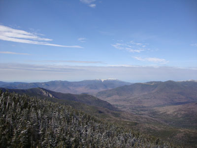 Looking the Franconia Ridge from the Mt. Carrigain summit lookout tower - Click to enlarge
