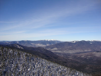 Looking at the Franconia Ridge from the Mt. Carrigain summit lookout tower - Click to enlarge