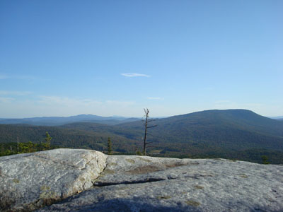 Looking south at Cardigan, Kearsarge, and Smarts Mountain from the Mt. Cube summit - Click to enlarge