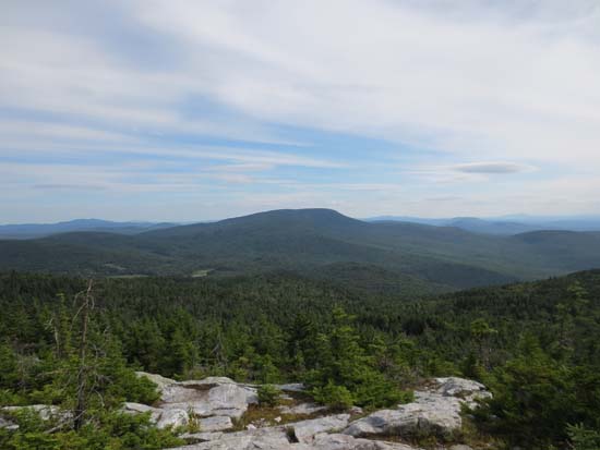 Looking south at Smarts Mountain from the southern Mt. Cube ledges - Click to enlarge