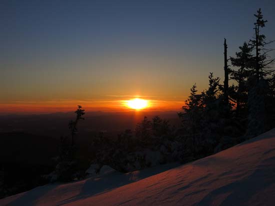The sunset from the southern Mt. Cube ledges - Click to enlarge