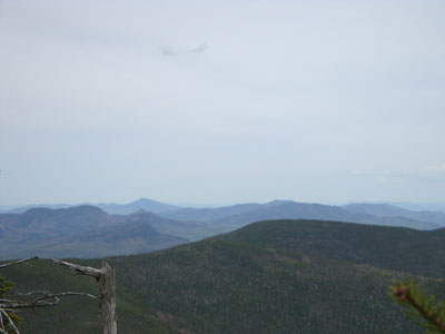 Looking at Kearsarge North Mountain and the Moats from near the summit of the East Peak of Mt. Osceola - Click to enlarge