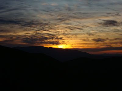 The sunset as seen from the northern viewpoint near East Osceola - Click to enlarge