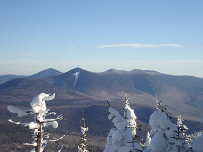Looking at Mt. Tripyramid from near the summit of East Osceola - Click to enlarge