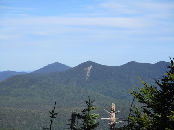 Looking at the Tripyramids from near the summit of the East Peak of Mt. Osceola - Click to enlarge