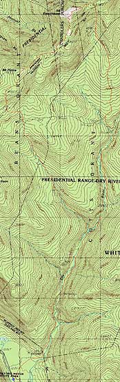 Topographic map of Mt. Eisenhower, Mt. Pierce - Click to enlarge