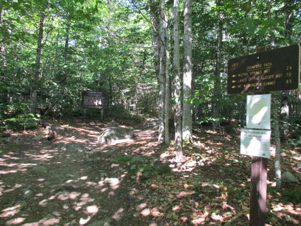 The Crawford Path trailhead