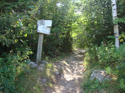 The Avalon Trail trailhead next to the train station