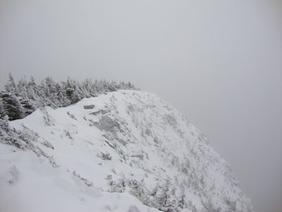 Looking at clouds from the Mt. Flume summit - Click to enlarge
