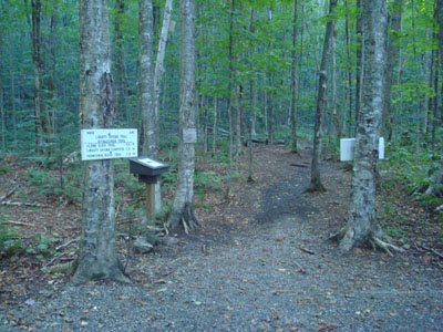 The Liberty Spring Trail trailhead