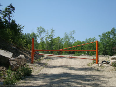 The gate on the dirt road
