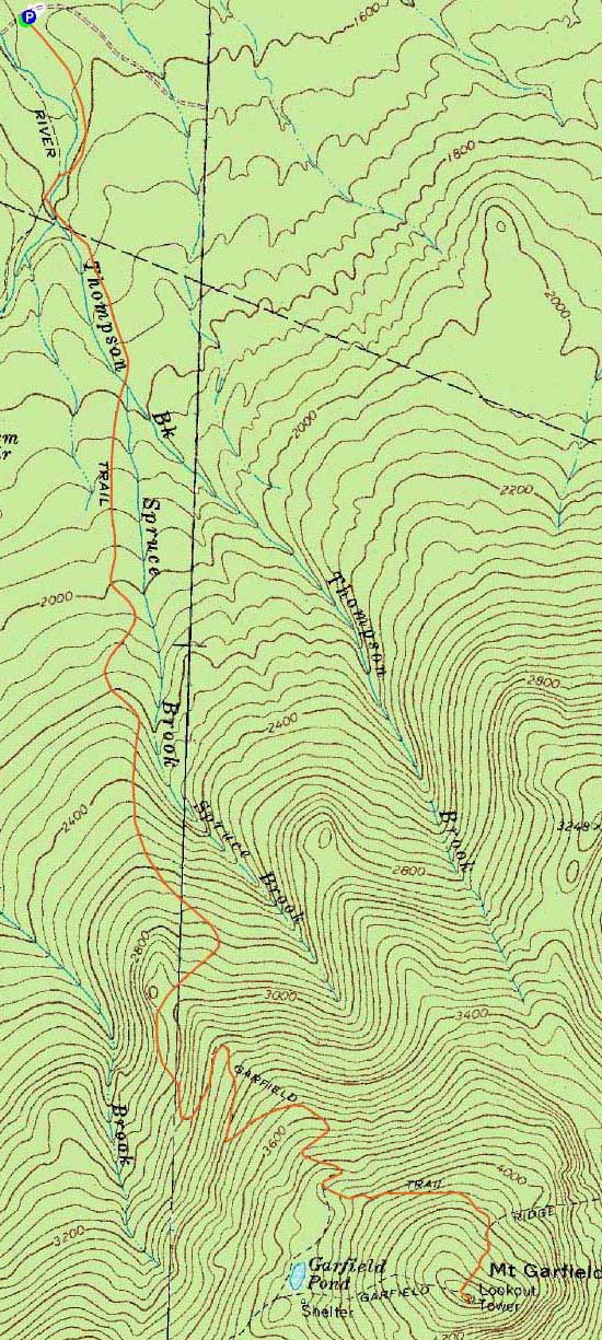 Topographic map of Mt. Garfield - Click to enlarge