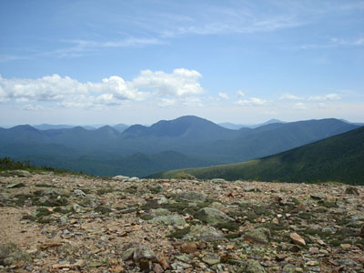 Looking east-southeast at Mt. Carrigain from the Mt. Guyot summit - Click to enlarge