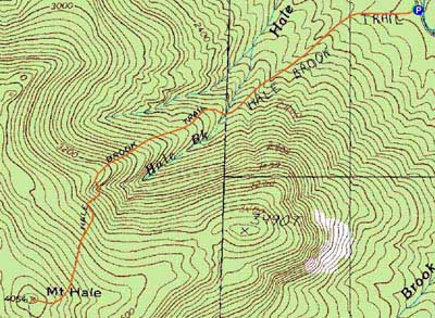 Topographic map of Mt. Hale - Click to enlarge