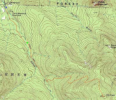 Topographic map of Mt. Hale - Click to enlarge