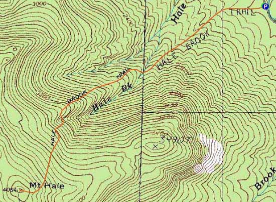 Topographic map of Mt. Hale