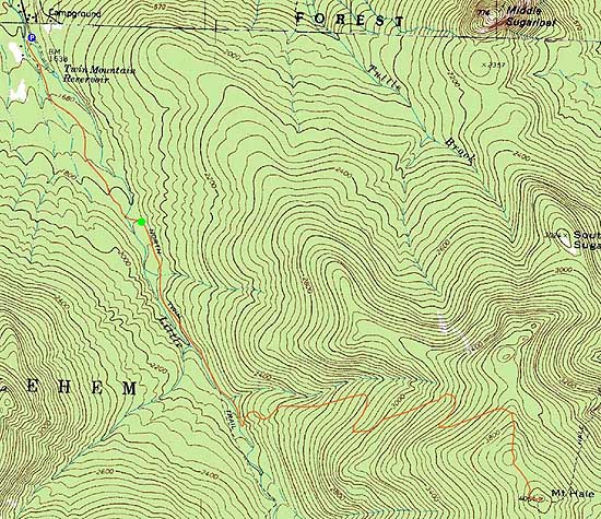 Topographic map of Mt. Hale - Click to enlarge